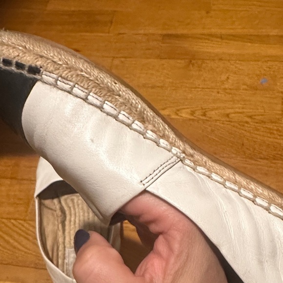 Tory Burch White and Black Espadrille Flats - Picture 13 of 16